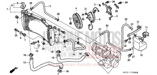 RADIATEUR (CBR900RRY,1/RE1) CBR900RR1 de 2001